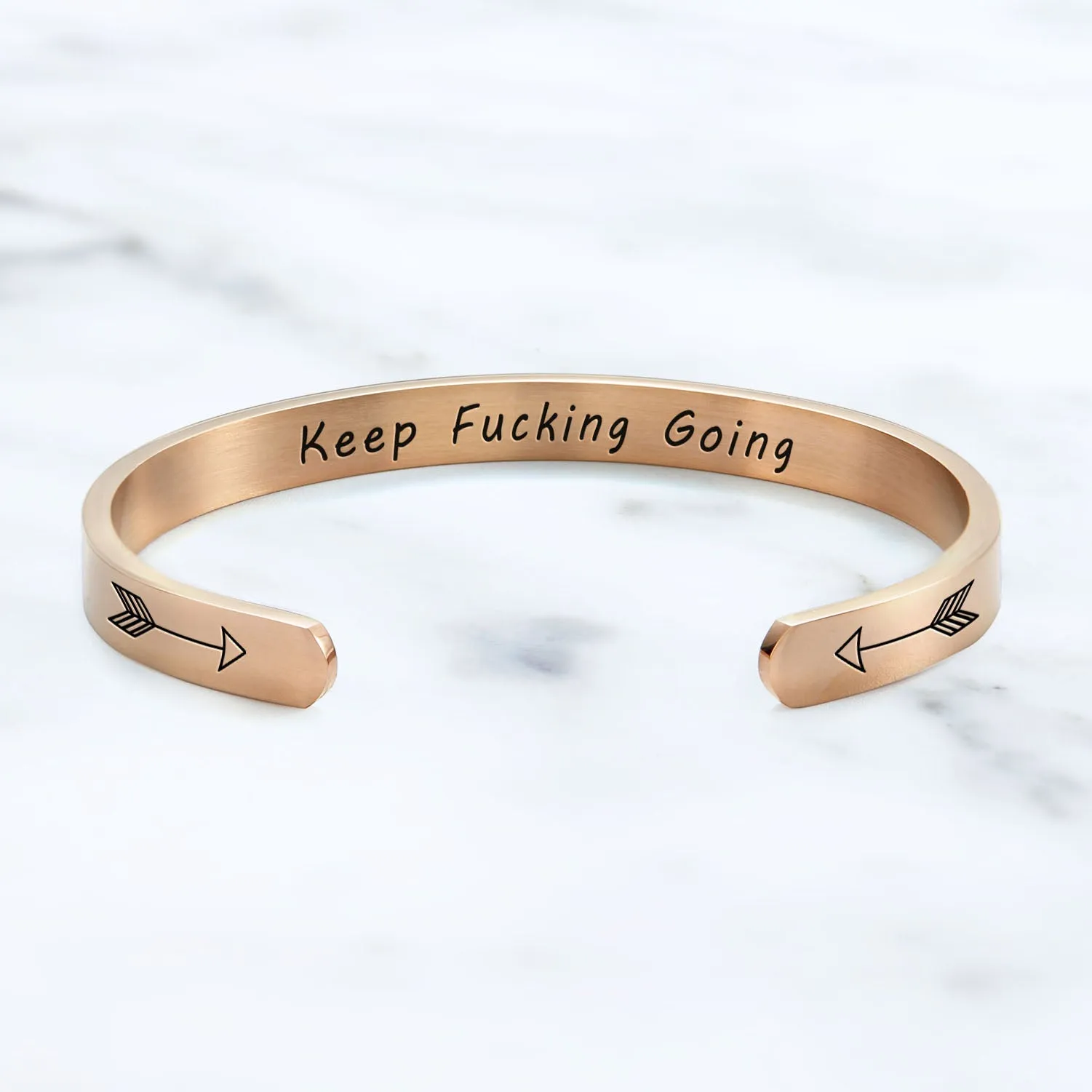 Keep Fucking Going Personalizable Cuff Bracelet