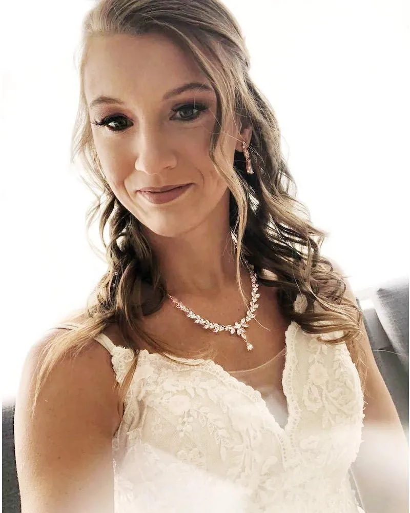 Lindsay - Silver Stud Bridal Earrings