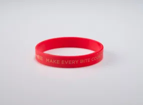 Make Every Bite Count Wristband 6" Kids - 20 pack - with forks