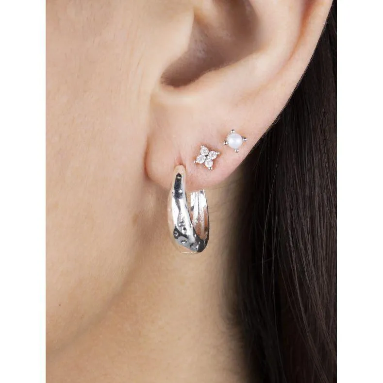 Medium Amy Hoops Silver