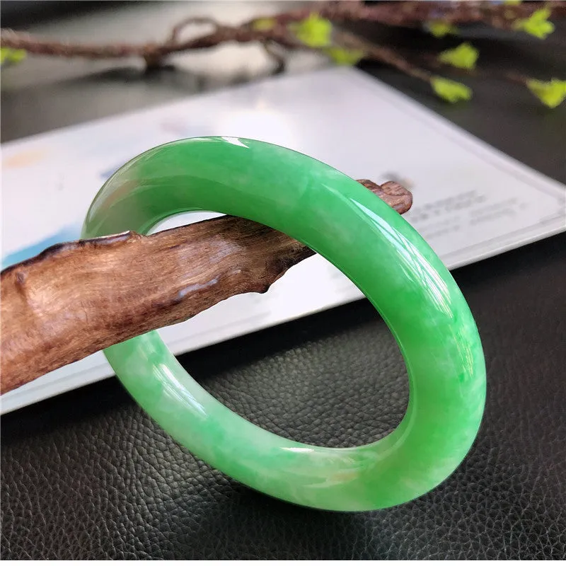 Natural Jade Bangle Jadeite Bangle Internal Diameter 57.2mm 00807