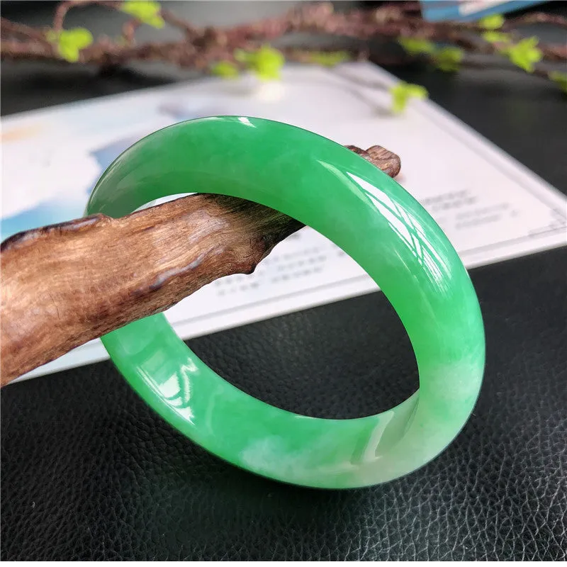 Natural Jade Bangle Jadeite Bangle Internal Diameter 57.6mm B2022818