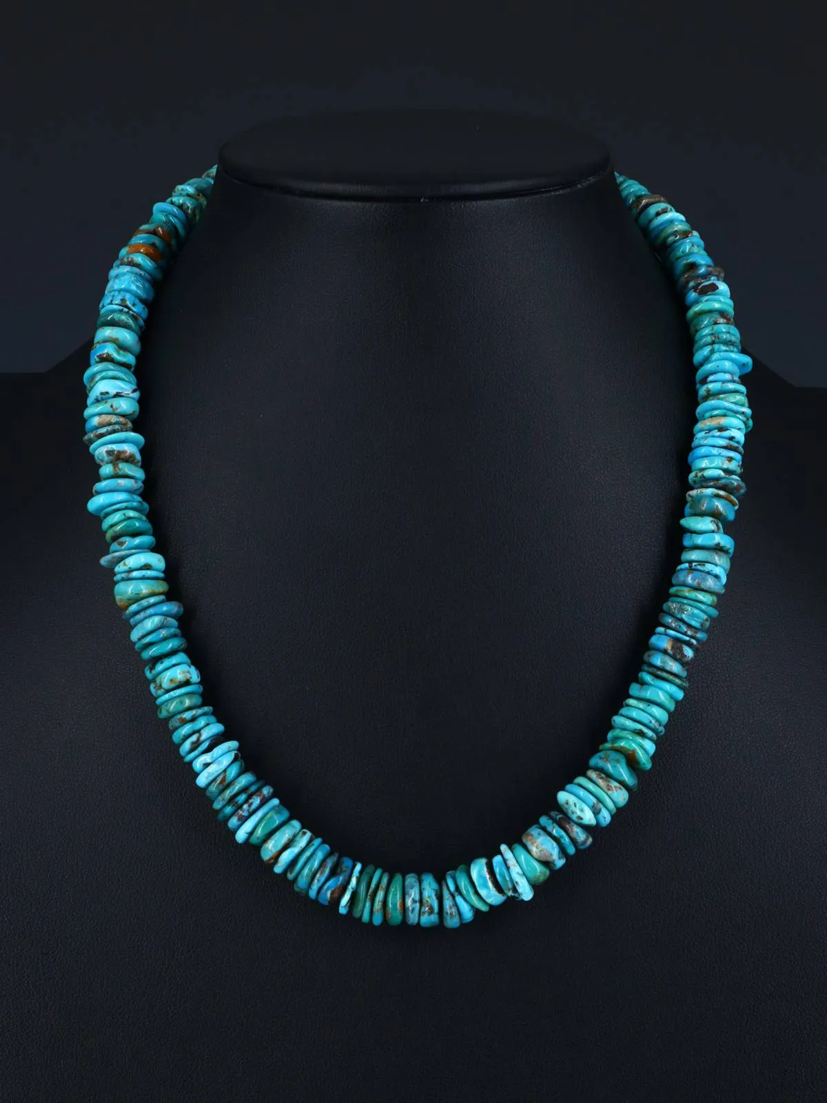 Navajo 18" Single Strand Turquoise Necklace