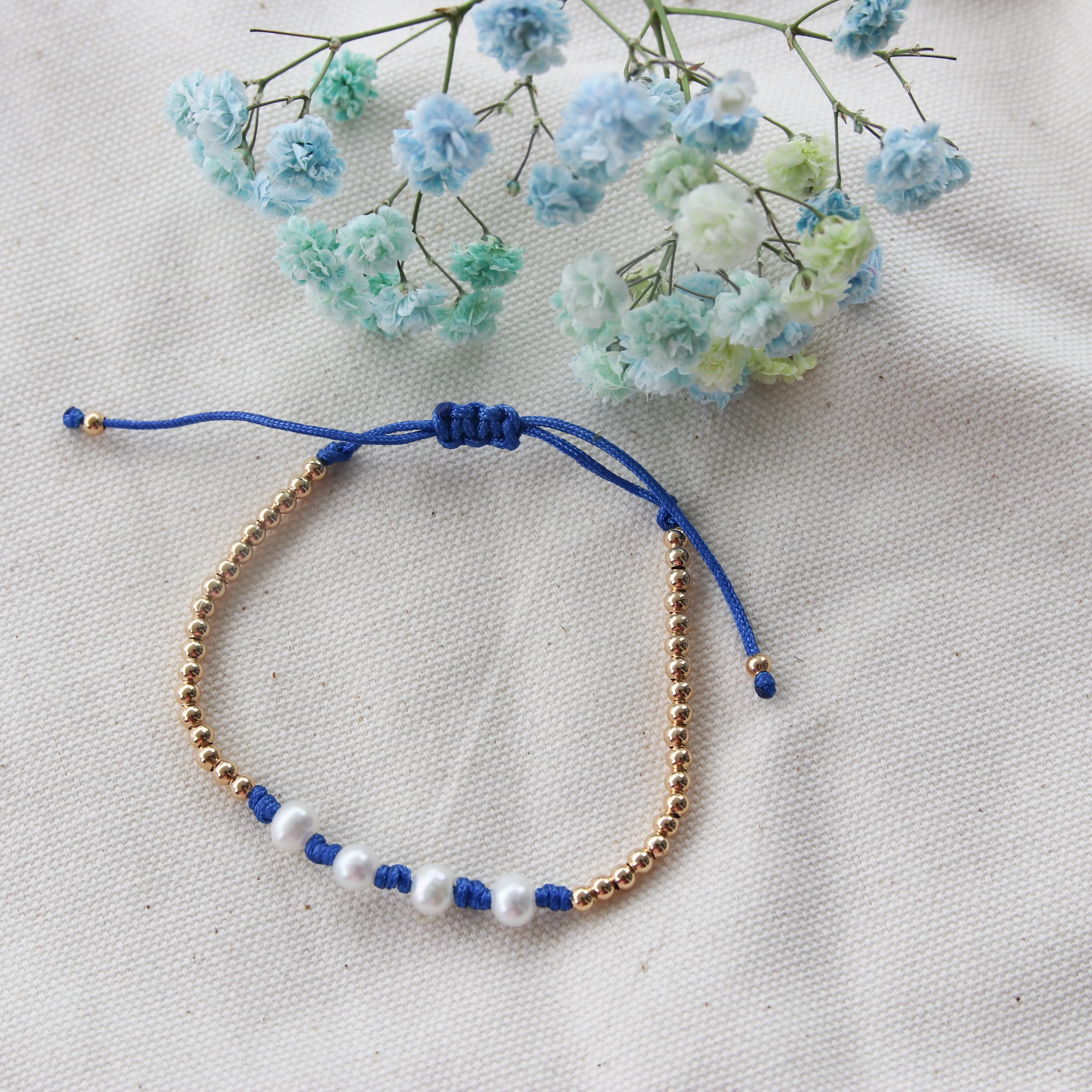 Pearls Cotton cord Bracelet