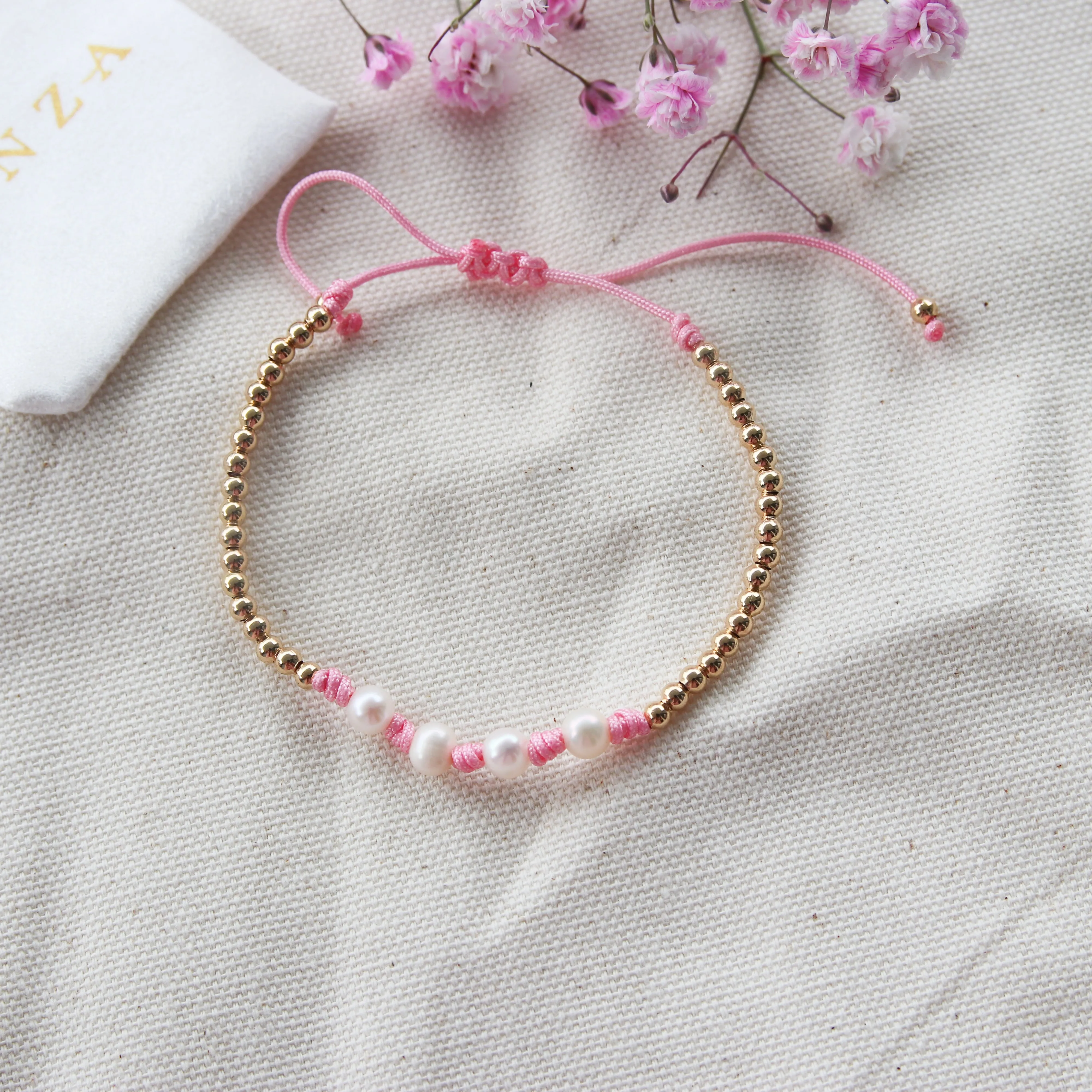 Pearls Cotton cord Bracelet