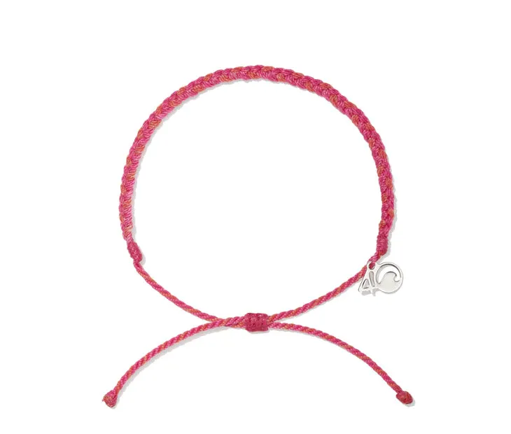 Pink/Coral Multi Braided Anklet