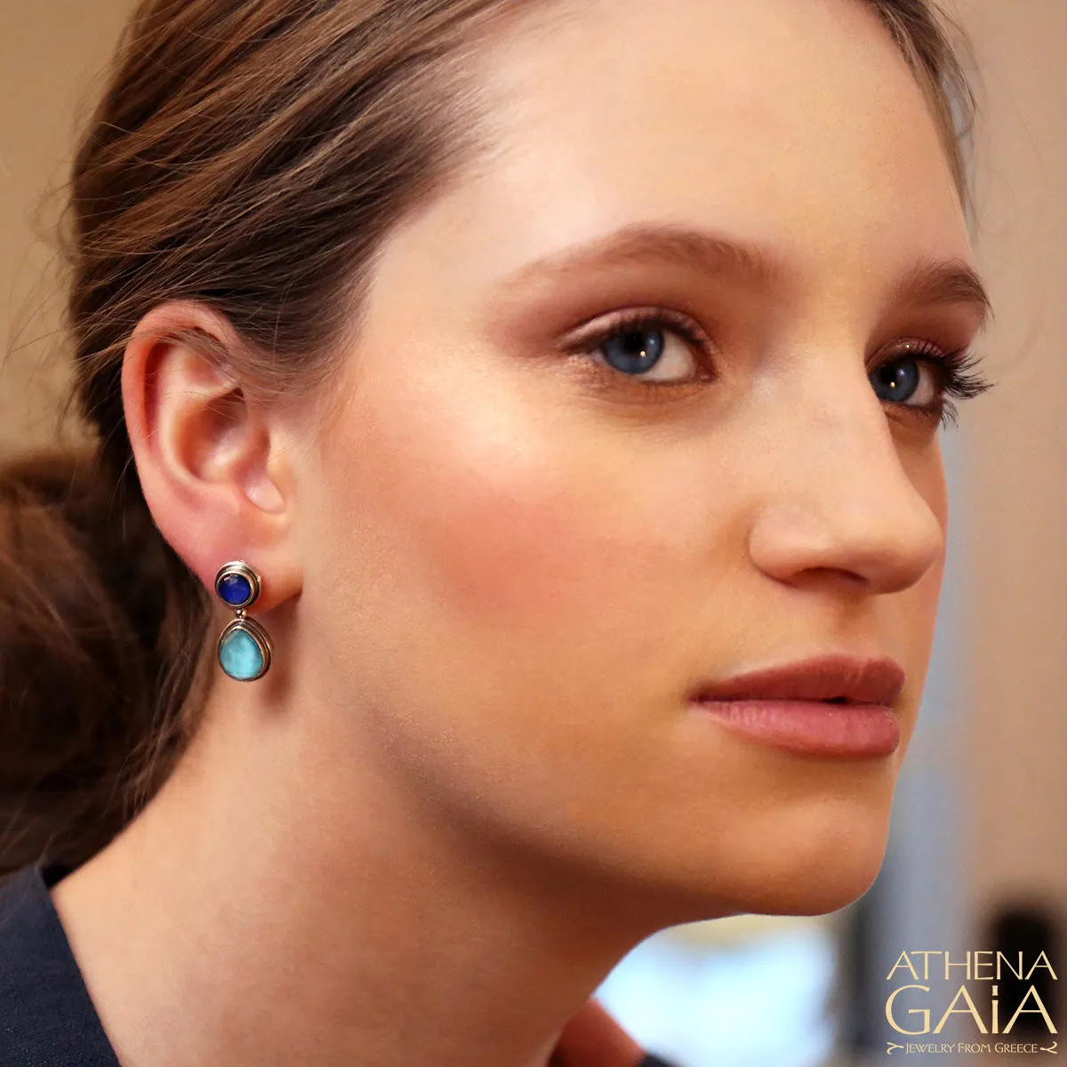 Pop Rocks Double Stone Drop Earrings