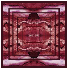 Pure Silk Scarf - Red Texture 101