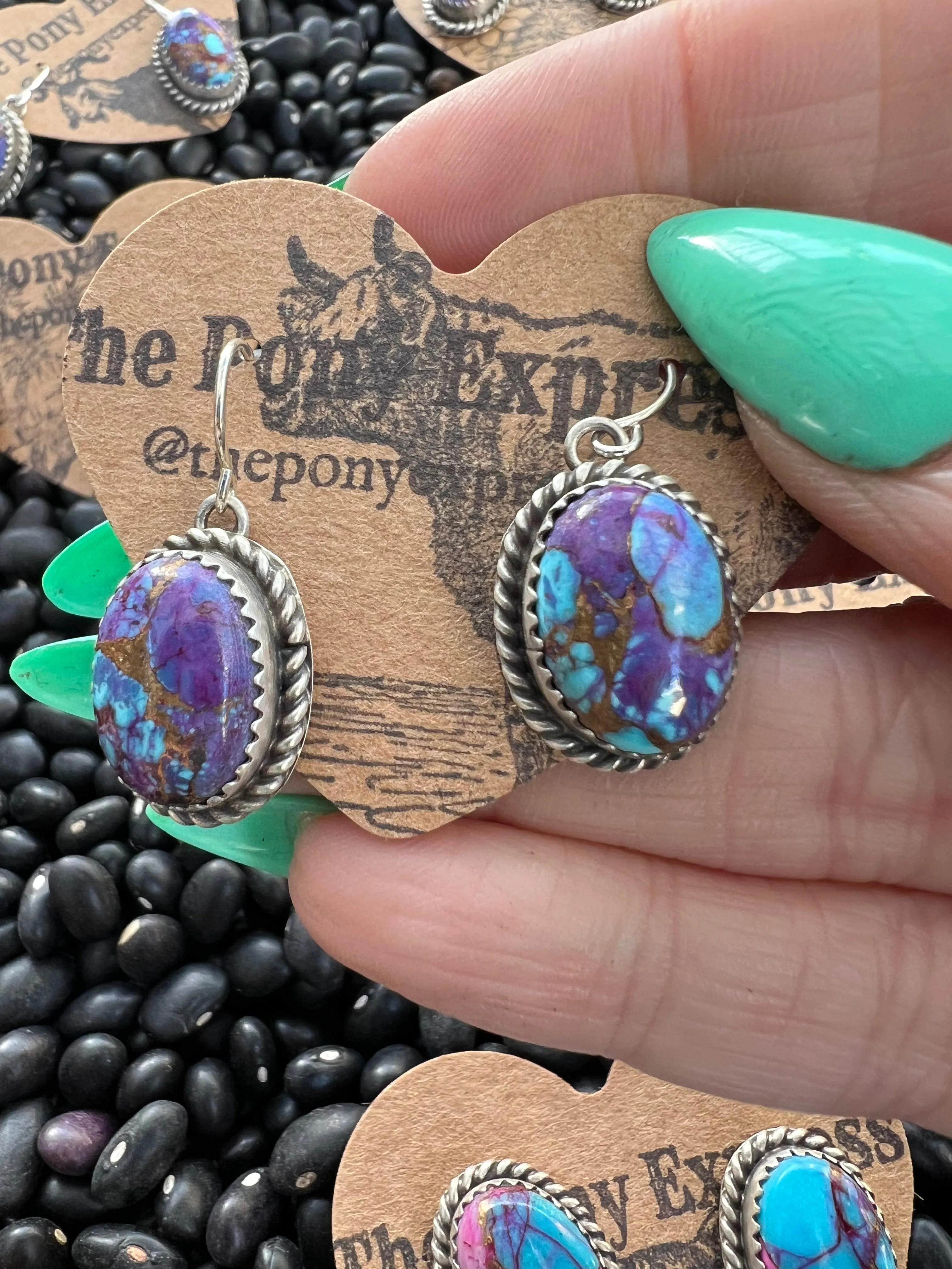 Purple Mojave & Pink Mojave Stud Earrings
