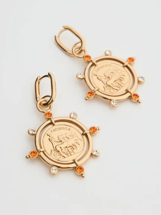 Rabanne   Logo charm earrings 
