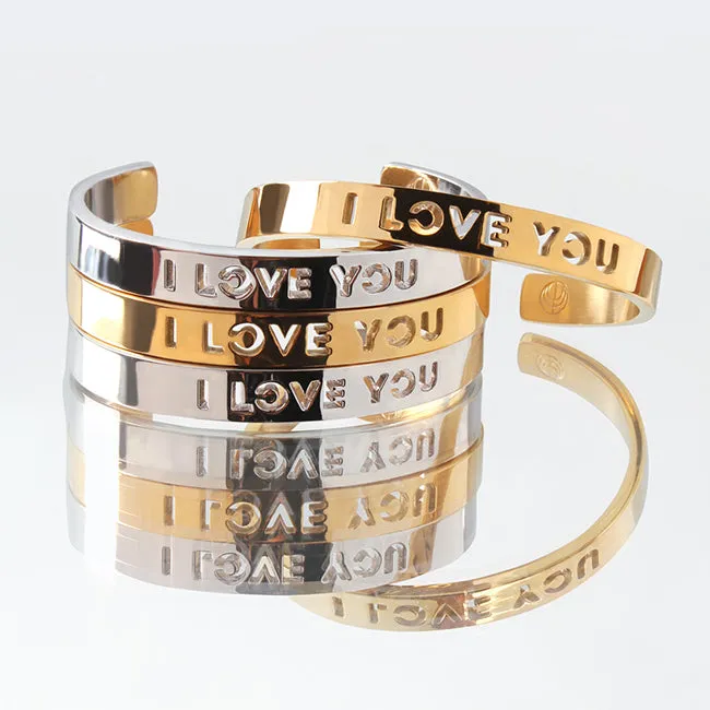 Rhodium I LOVE YOU Bracelet
