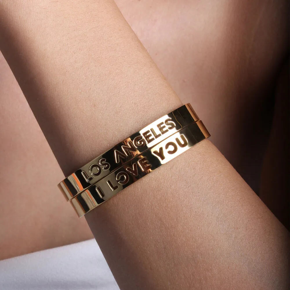 Rhodium I LOVE YOU Bracelet