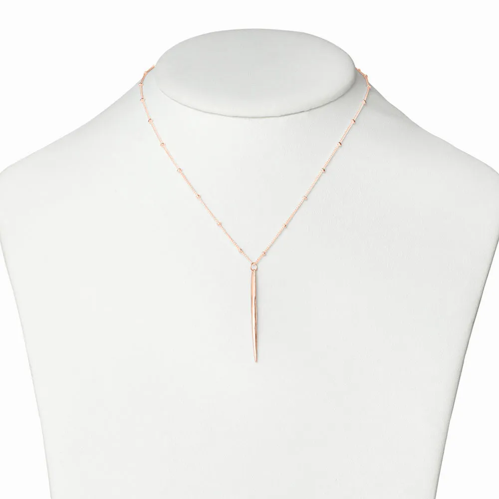 Rose Gold Icicle Necklace - Medium