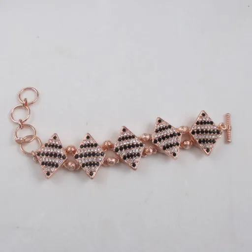 Rose Gold Linked Cuff Bracelet