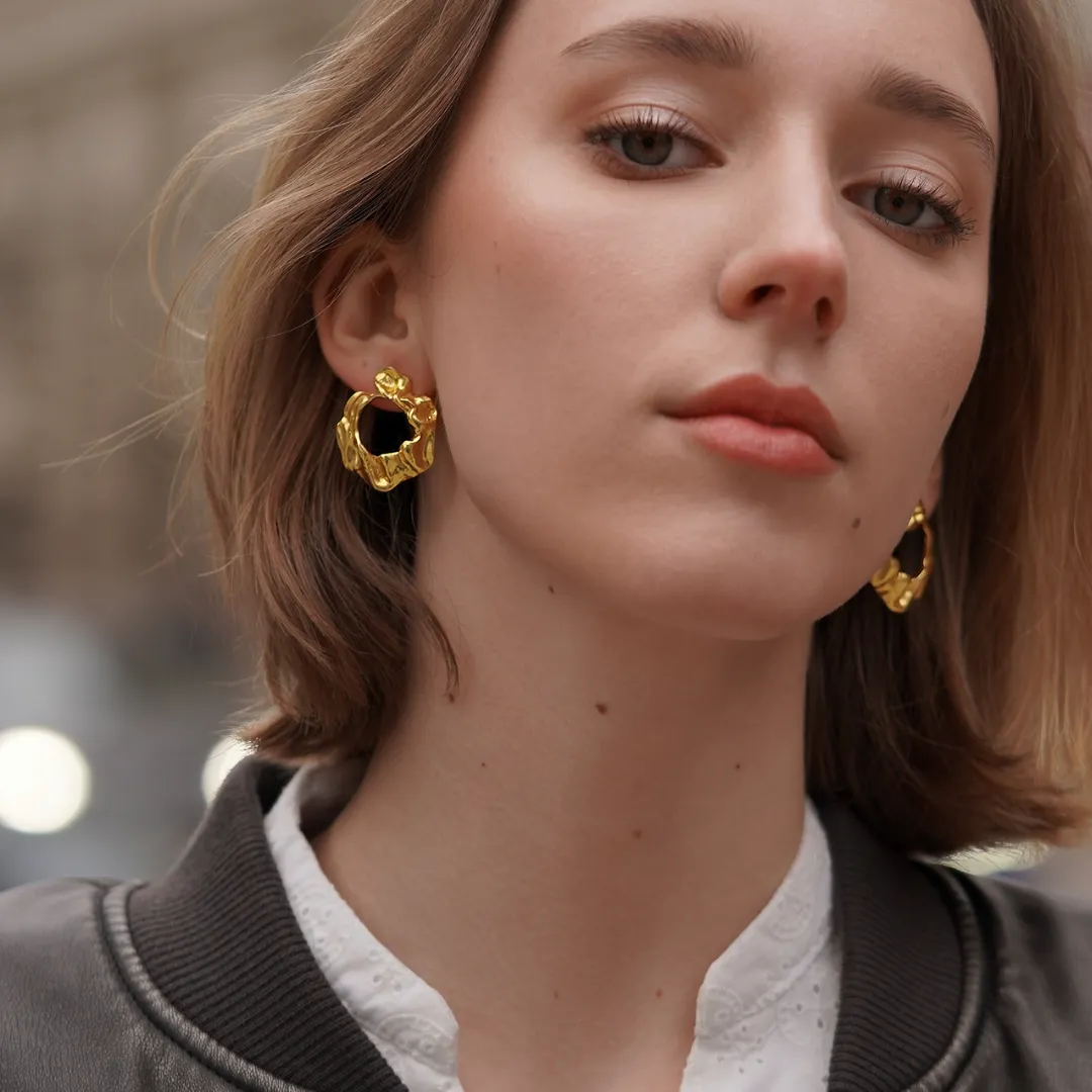 Salome Silver Stud Earrings