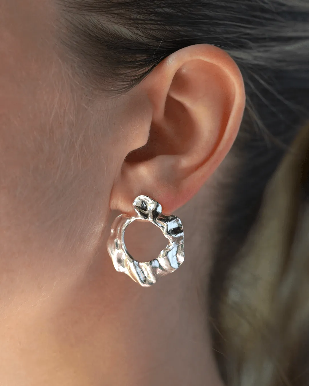 Salome Silver Stud Earrings