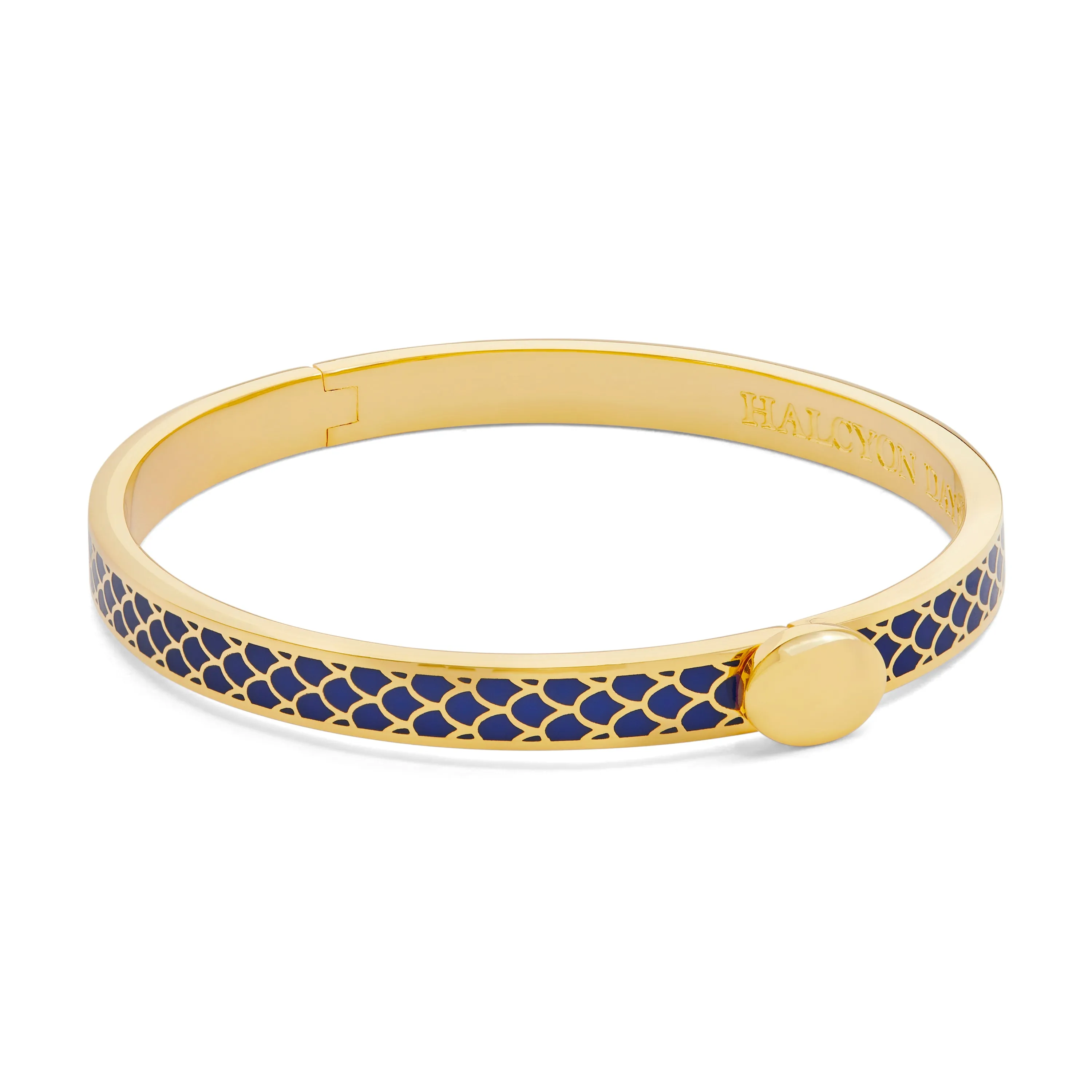 Skinny Salamander Cobalt & Gold Bangle