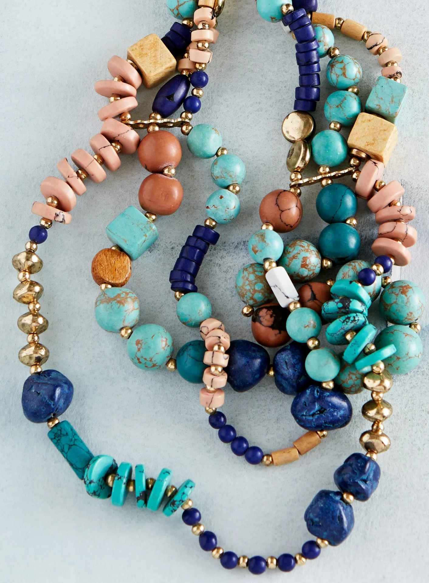 Sky and Sand Tiered Necklace