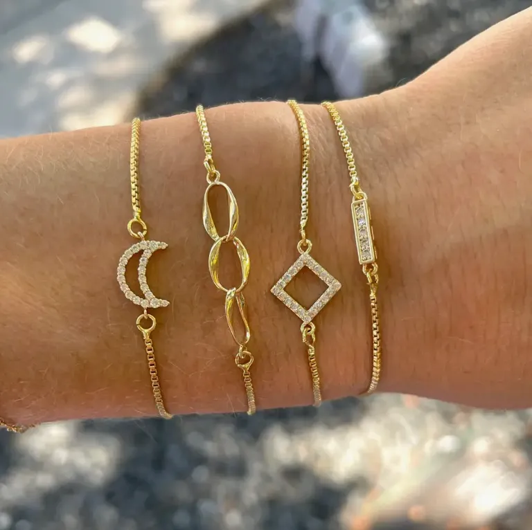 Skye Crystal Moon Adjustable Bracelet