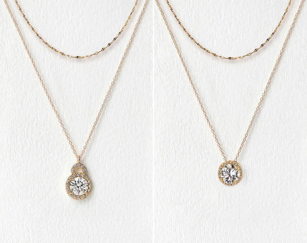 Sophia Back Pendant Necklace
