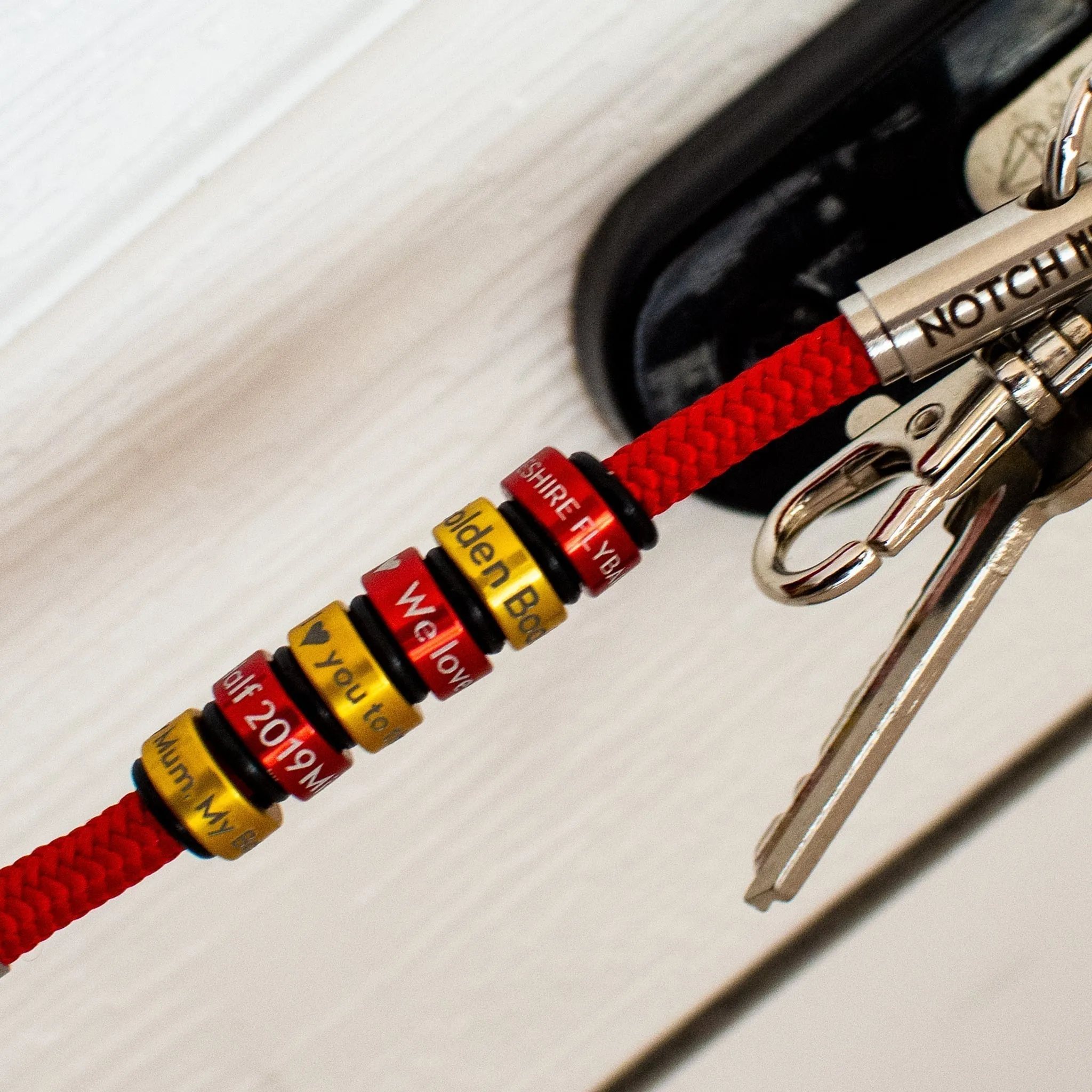 Sustainable OceanYarn NOTCH Bracelet - Orca with Black Clasp