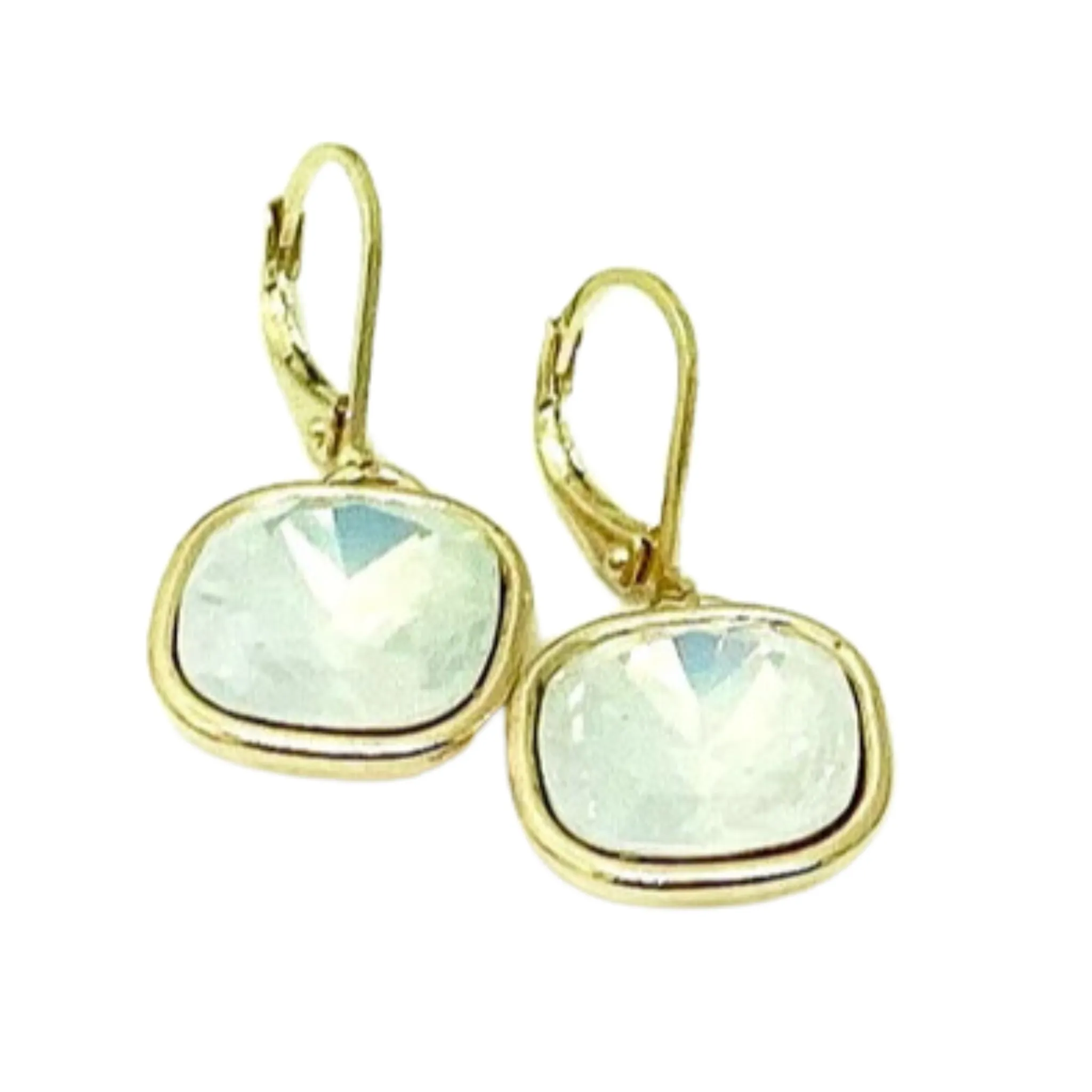 Swarovski crystal cushion cut earring