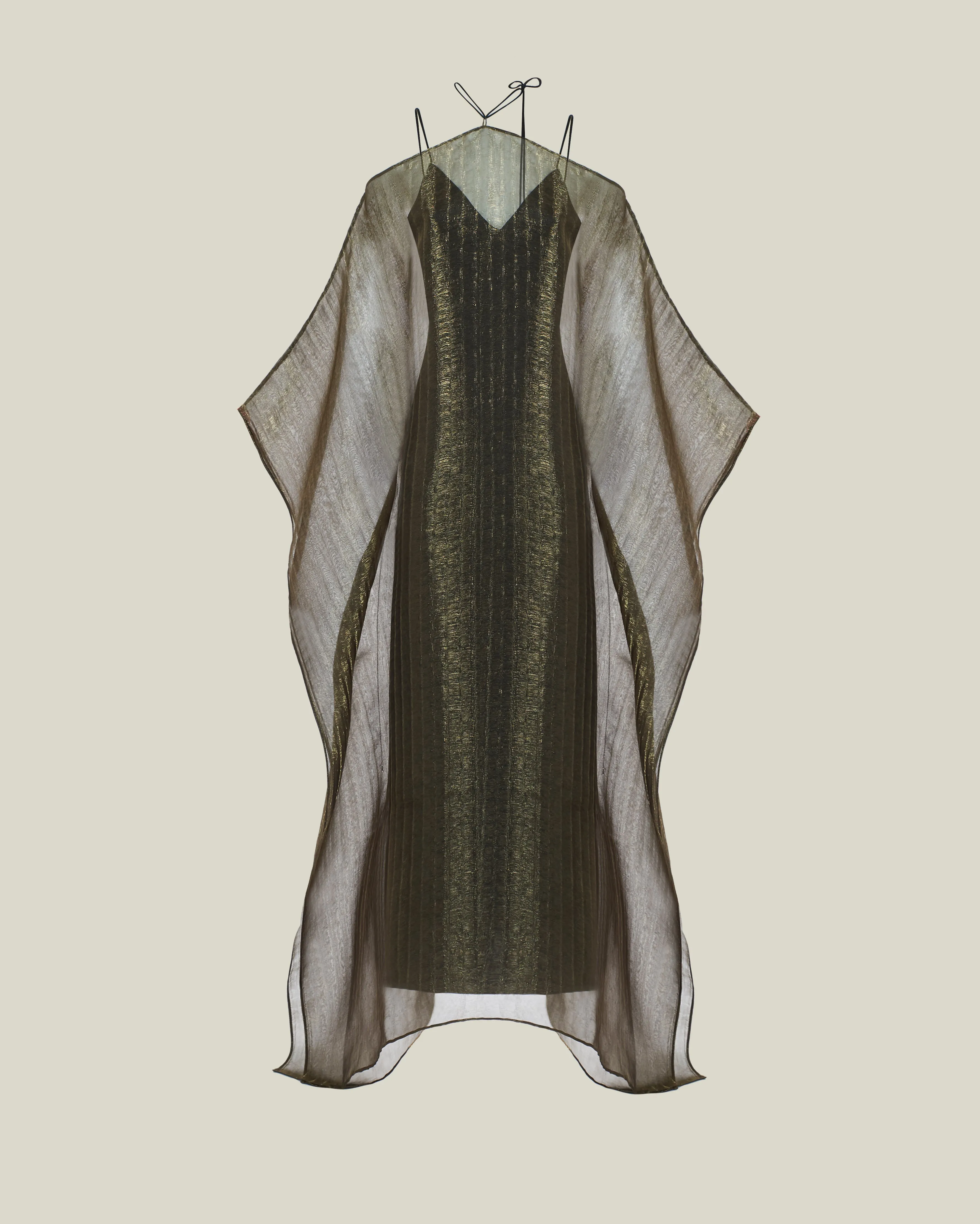Sza Sza Metallic Kaftan in Brass