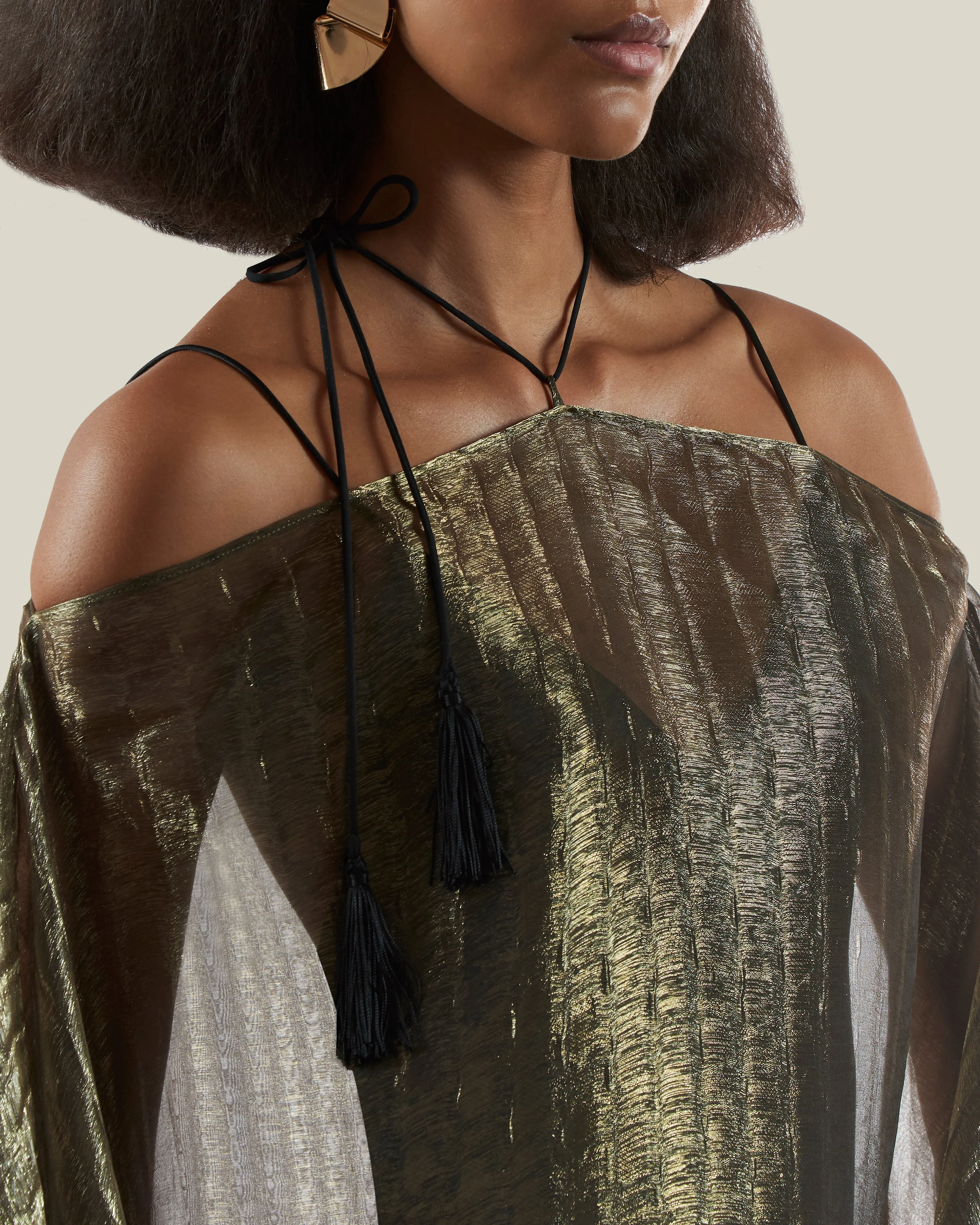 Sza Sza Metallic Kaftan in Brass
