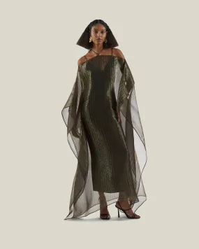 Sza Sza Metallic Kaftan in Brass