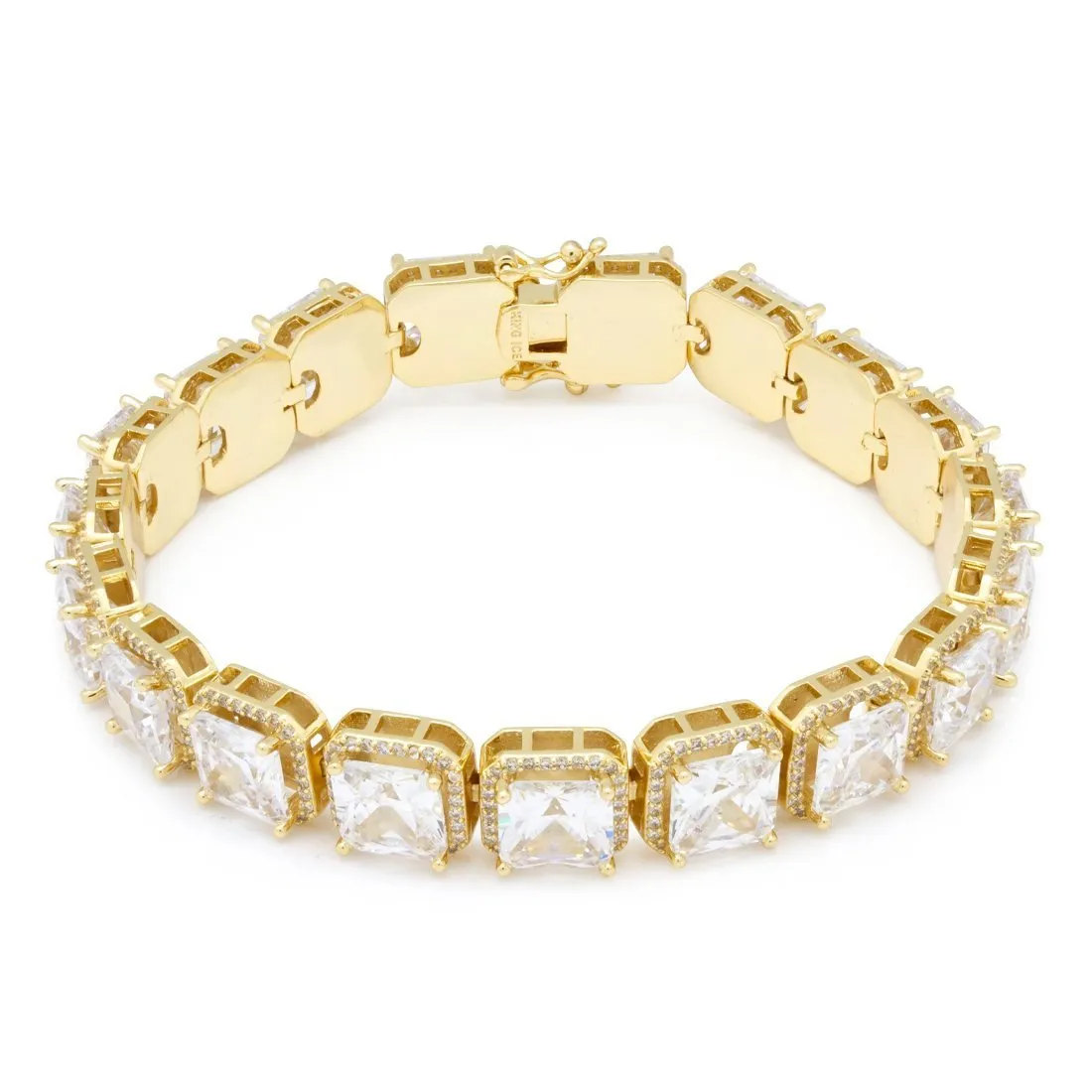 The 14K Gold Princess Cut Tennis Bracelet