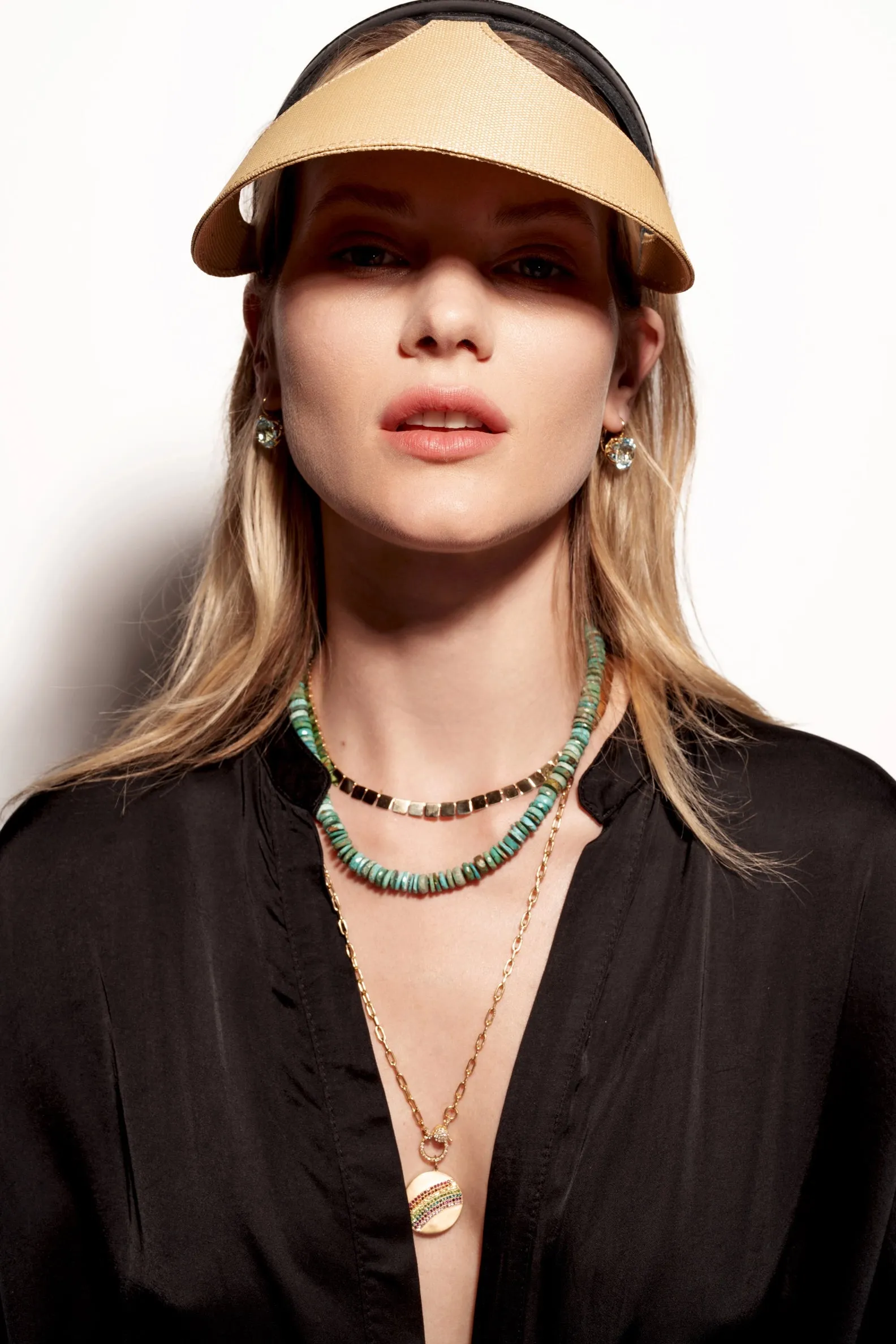 Turquoise Beaded Necklace (45cm)