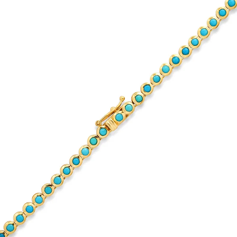 Turquoise Mini Bezel Tennis Necklace