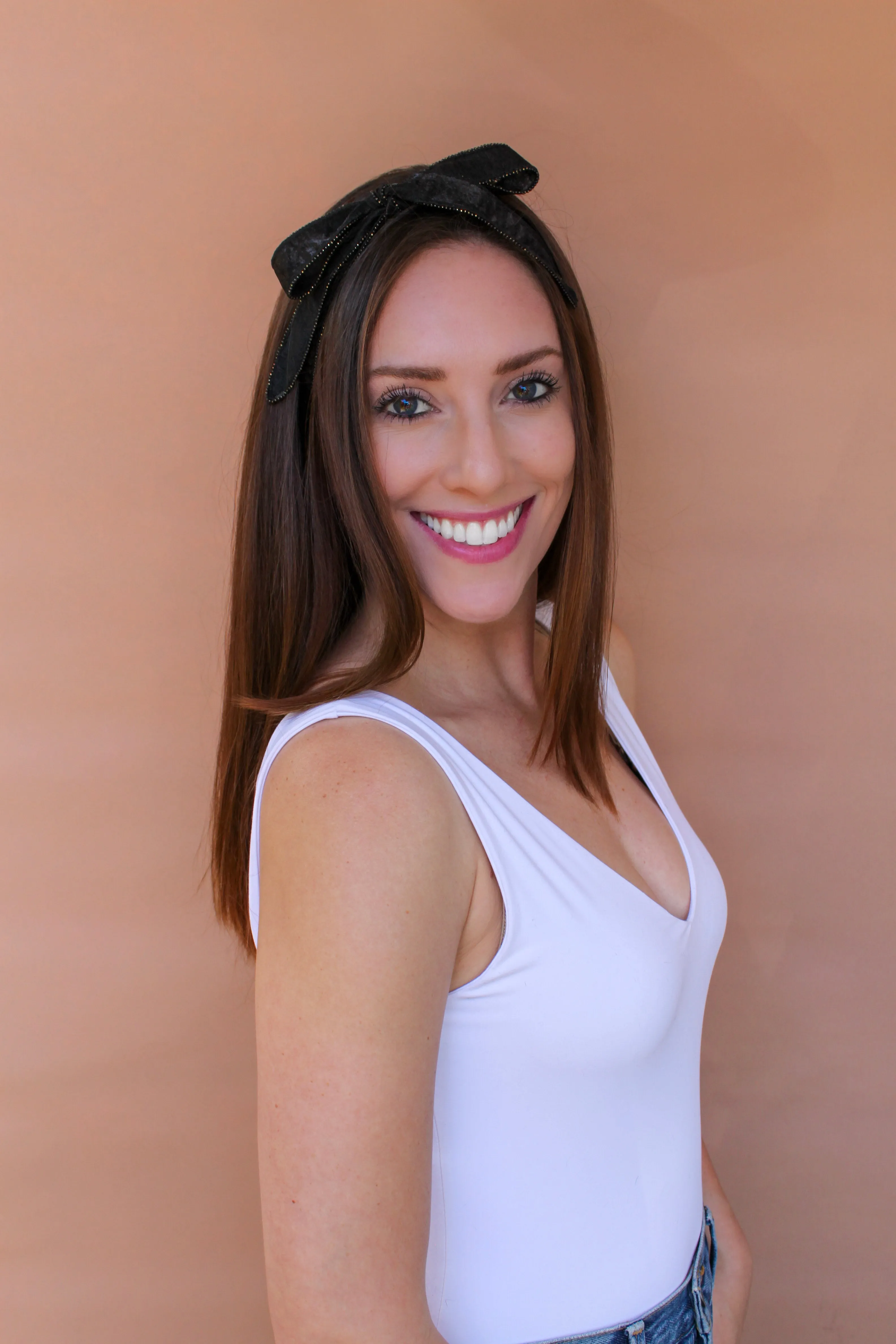 Velvet Convertible Wrap Headband | Black
