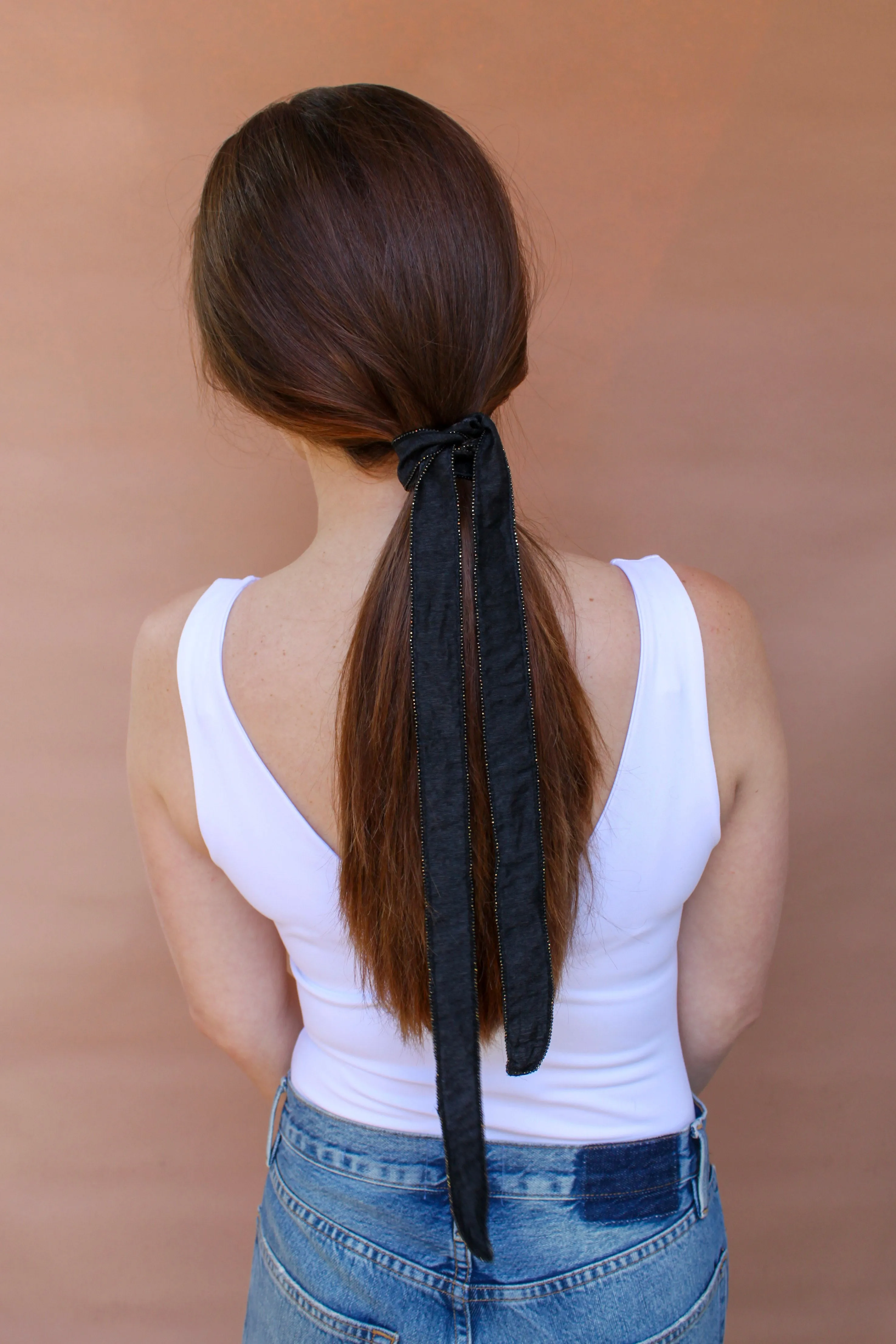Velvet Convertible Wrap Headband | Black