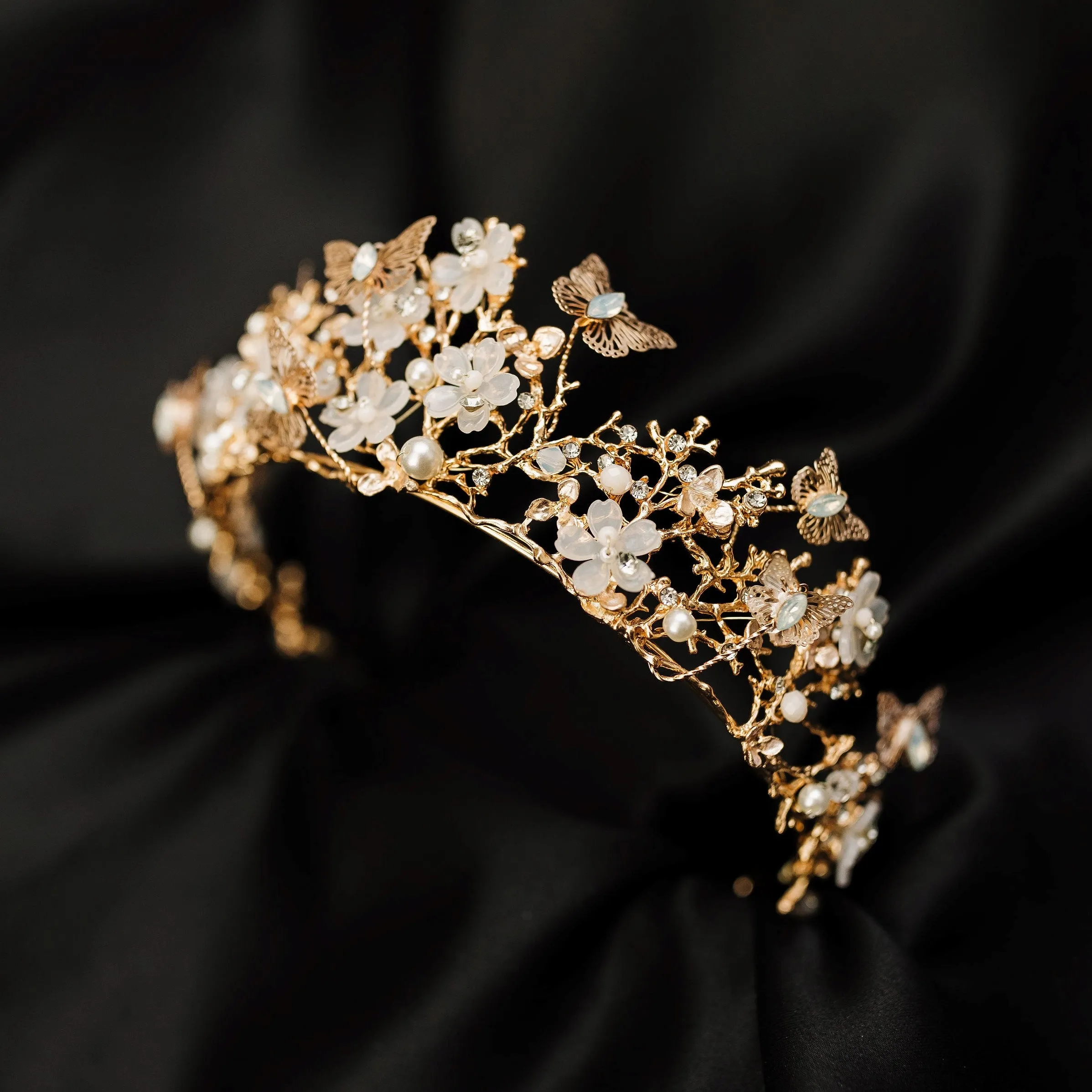Verna's Butterfly Tiara in Gold