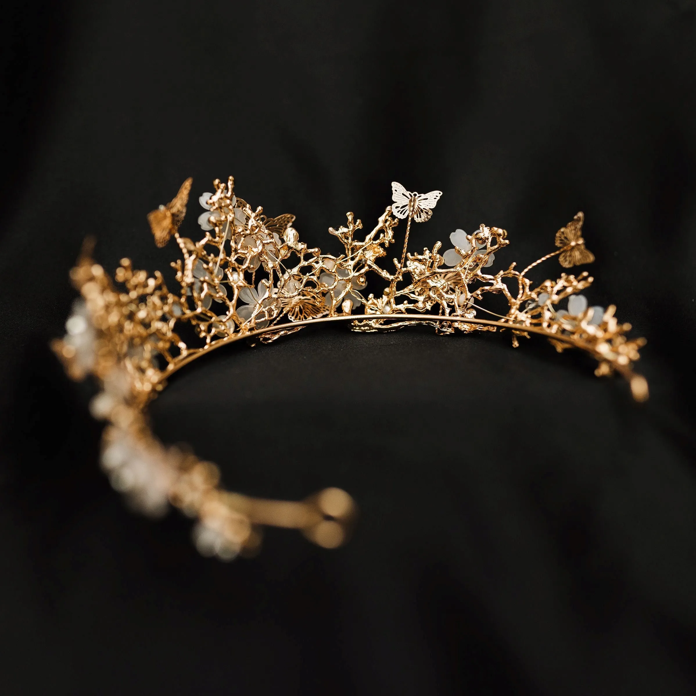 Verna's Butterfly Tiara in Gold