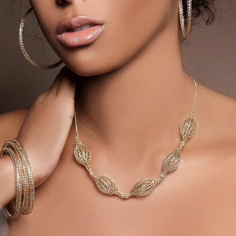 Wire Crochet Necklace - Cactus necklace