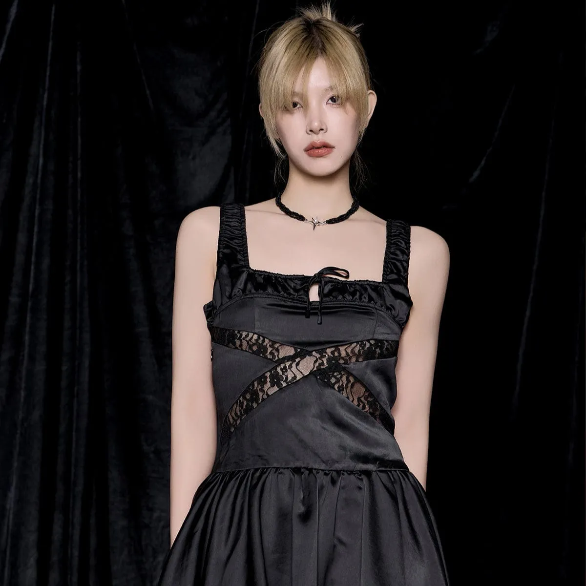 Women's Punk Star Layered Pearl Choker